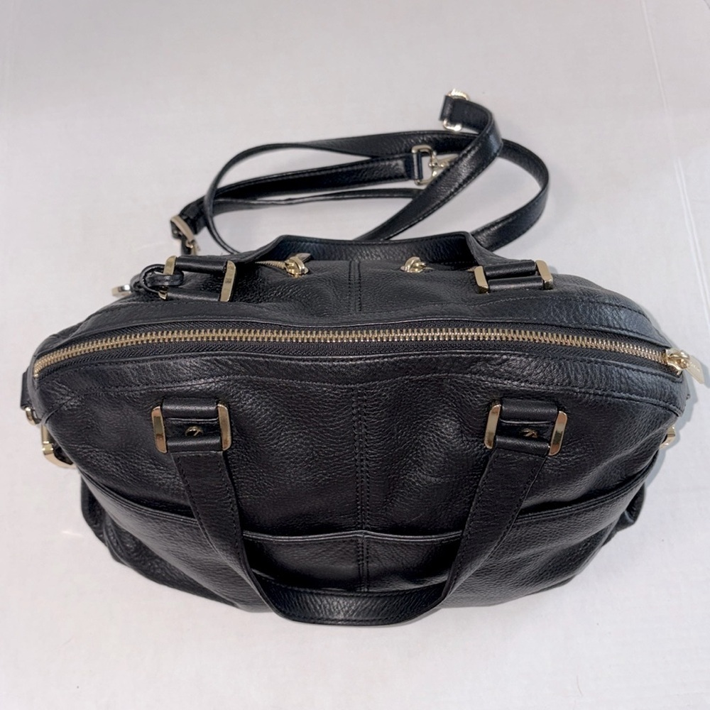 Michael Kors Black Leather Bag Convertible Shoulder Hand Bag Purse - Picture 5 of 15